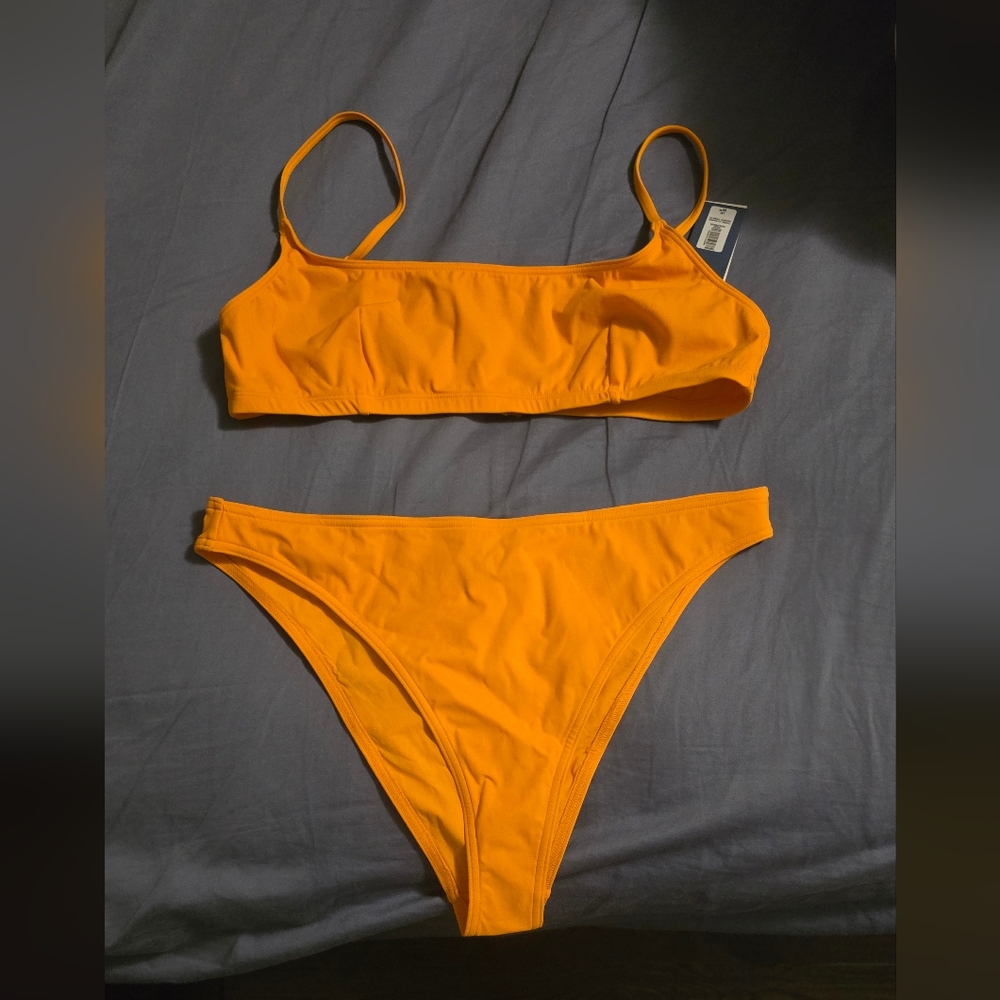 Aritzia Babaton Scoopneck Orange Bikini Set